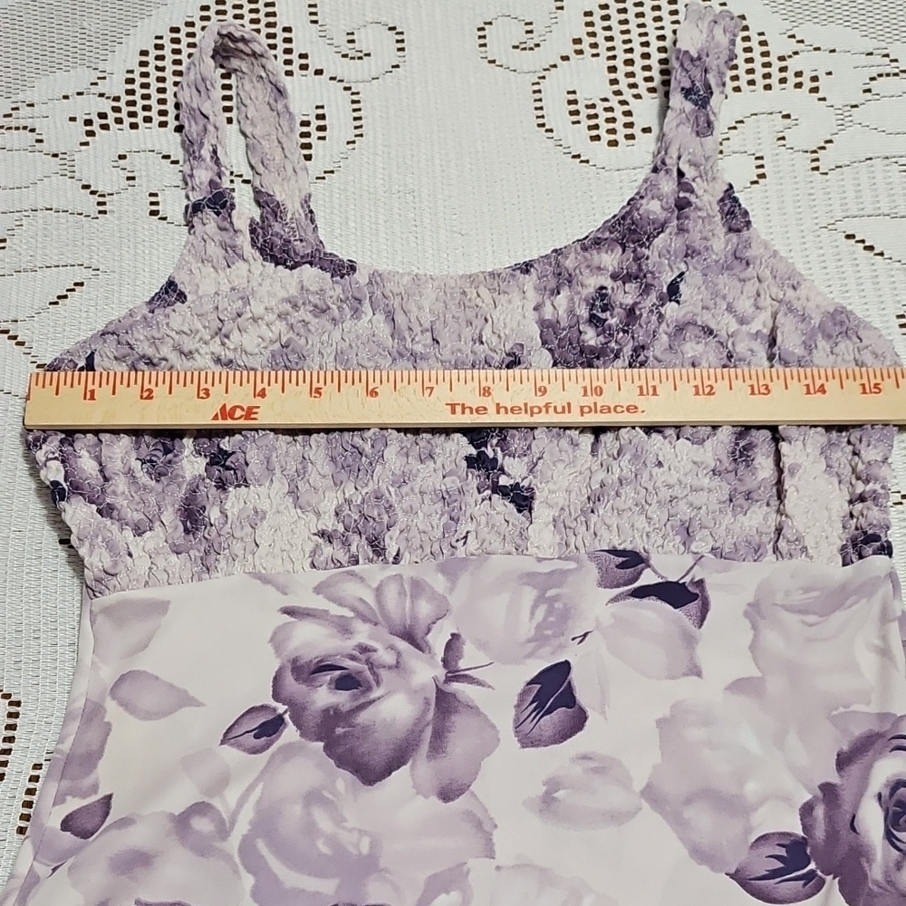 Floral Purple Sleeveless Dress - Picture 6 of 14